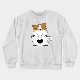 Cute Cat In Coffee Cup Crewneck Sweatshirt